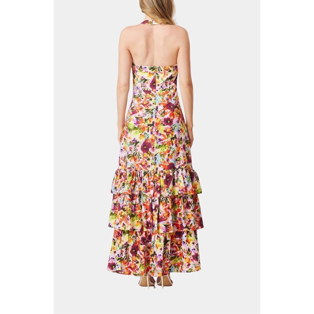 ELLIATT Elira Floral halter neck Maxi Dress Wedding Guest Cocktail size S NWT - Picture 3 of 8